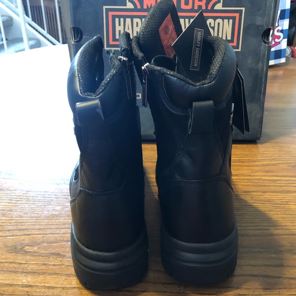 Black Leather Harley Davidson 8’’ Lace Up Boot NWT - Picture 4 of 9